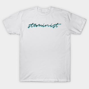 steminist in blue T-Shirt